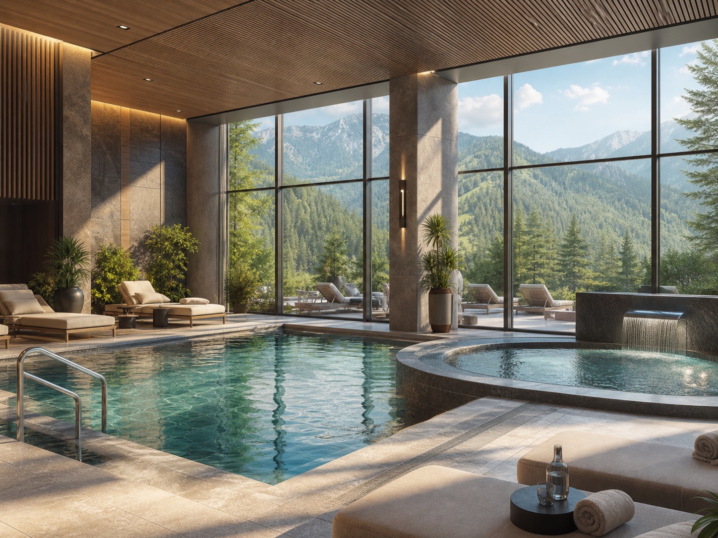 SPA и wellness-зона с бассейном и видом на горы